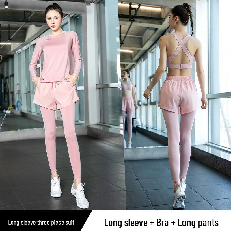 Women's High-End Fashion Yoga Suit: Loose, Quick-Drying Long Sleeve Running Sportswear for Fitness and Style.