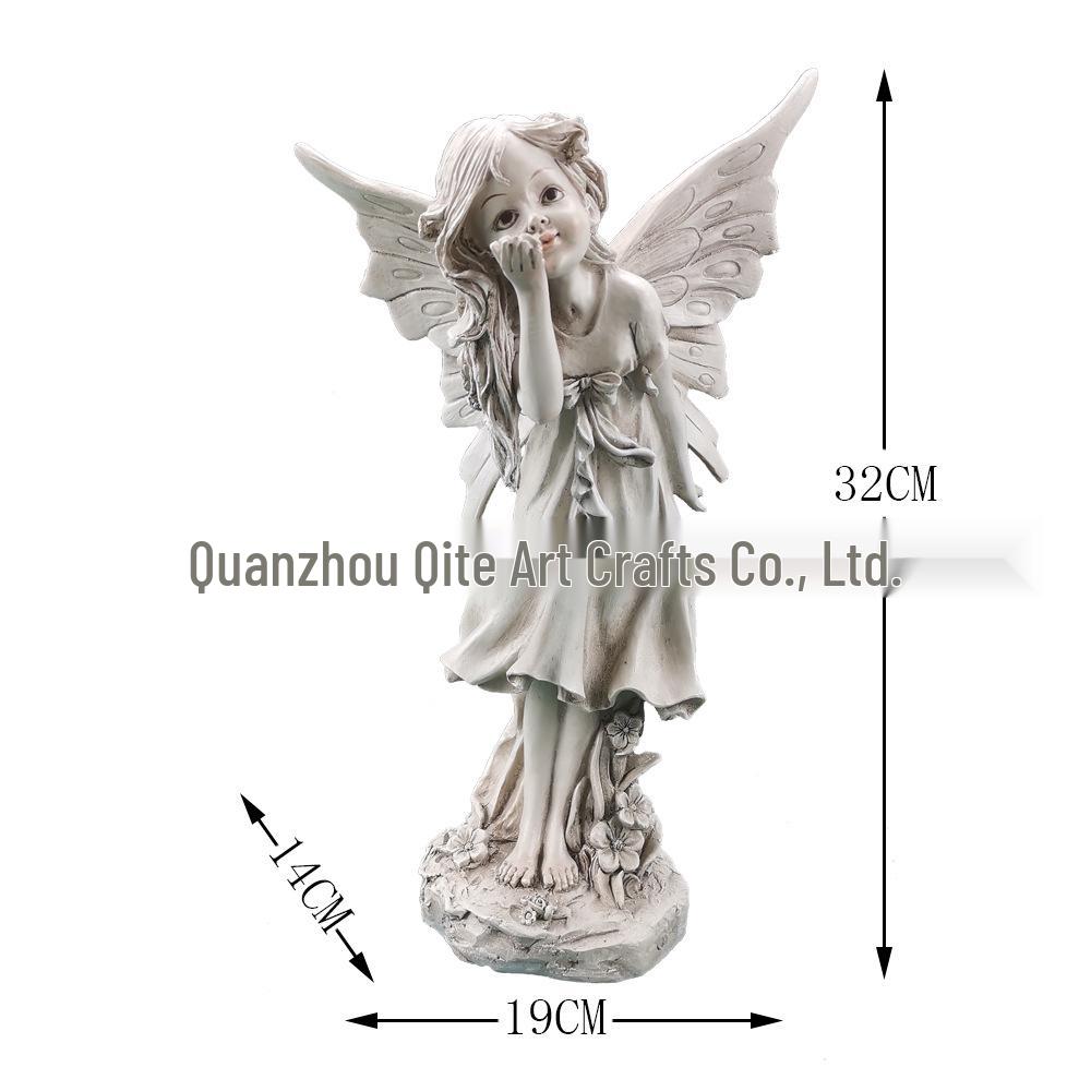 Retro Flower Fairy Resin Garden Ornaments and Courtyard Statues