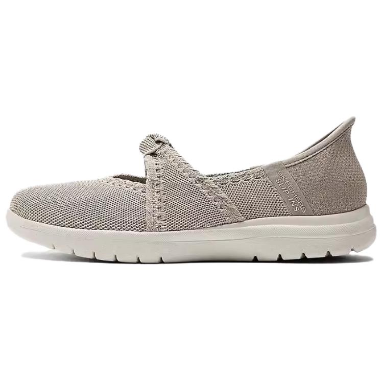 Skechers On-The-GO Flex Простые Удобные Повседневные Туфли Женские повседневные туфли Серый Коричневый 138185-TPE 35
