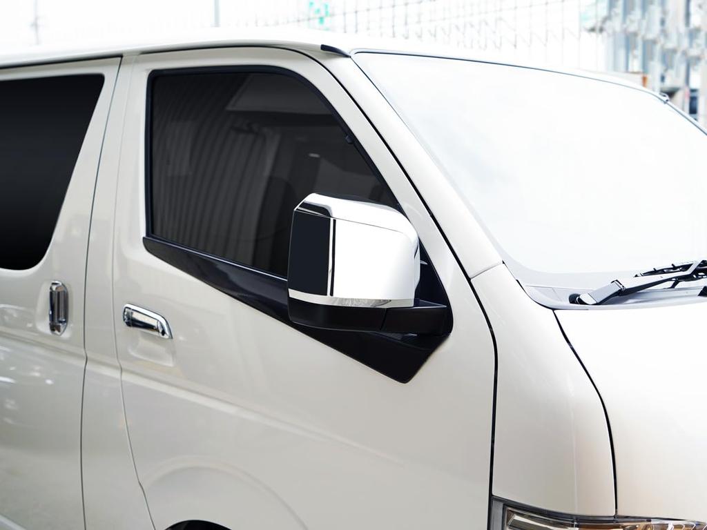 200 Series Super Current Electrically Electrically Genuine Chrome Door Mirrors and Right TRISTAR'S [Hiace (6th, 7th, 8th, S-GL, GL, Model)] Folding,