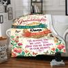Granddaughter'S Special Hug Personalized Name Blankets Soft And Comfortable Against The Skin Naps And The Office A Wonderful Gift For Friends Family