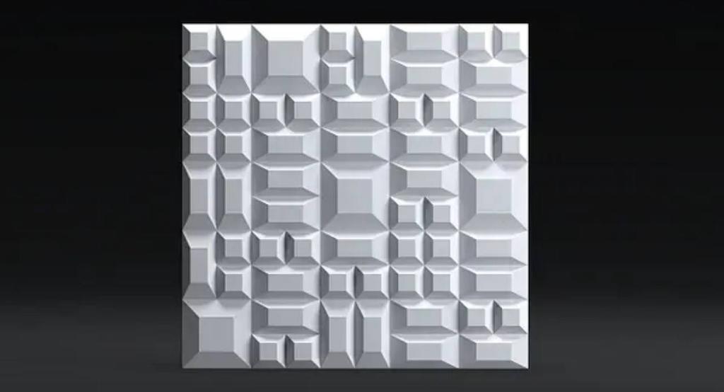 Plastic mold for the manufacture of 3d panel "Marshmalloy"(3D mold for decorative wall panels for gypsum and concrete) Wall decor.