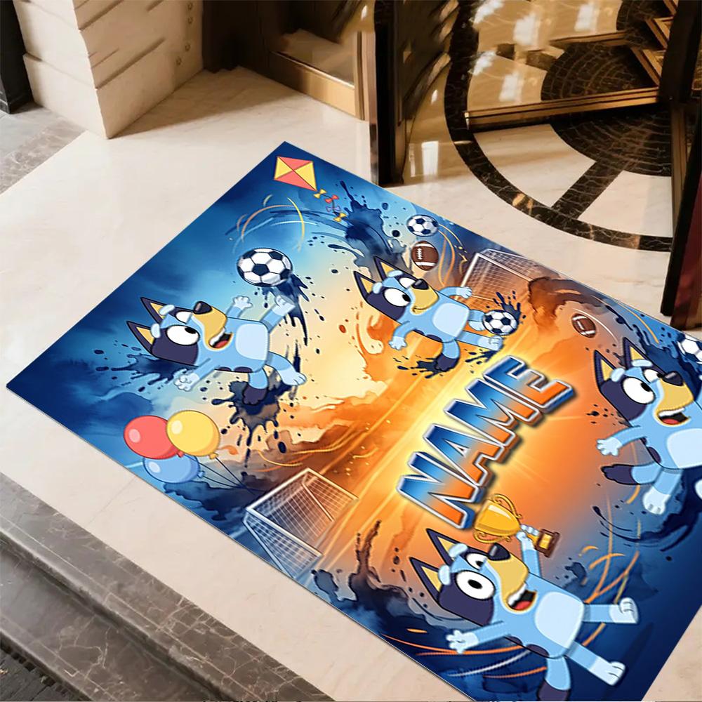Soccer Fun Personalized Text Area Rug Suitable for Dining Room Hallway Bedrooms Outdoor Anti-slip Rug Office home decor