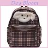 Streetwear Checkered Nylon Backpack With Cushioned Straps For Teens Adults Daily Commute