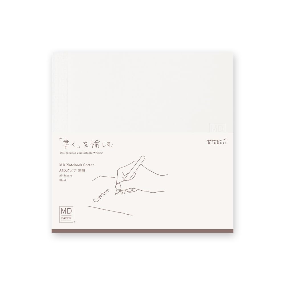 

Midori Notebook MD A5 15347006 Notebook, Cotton, Square, Unruled,