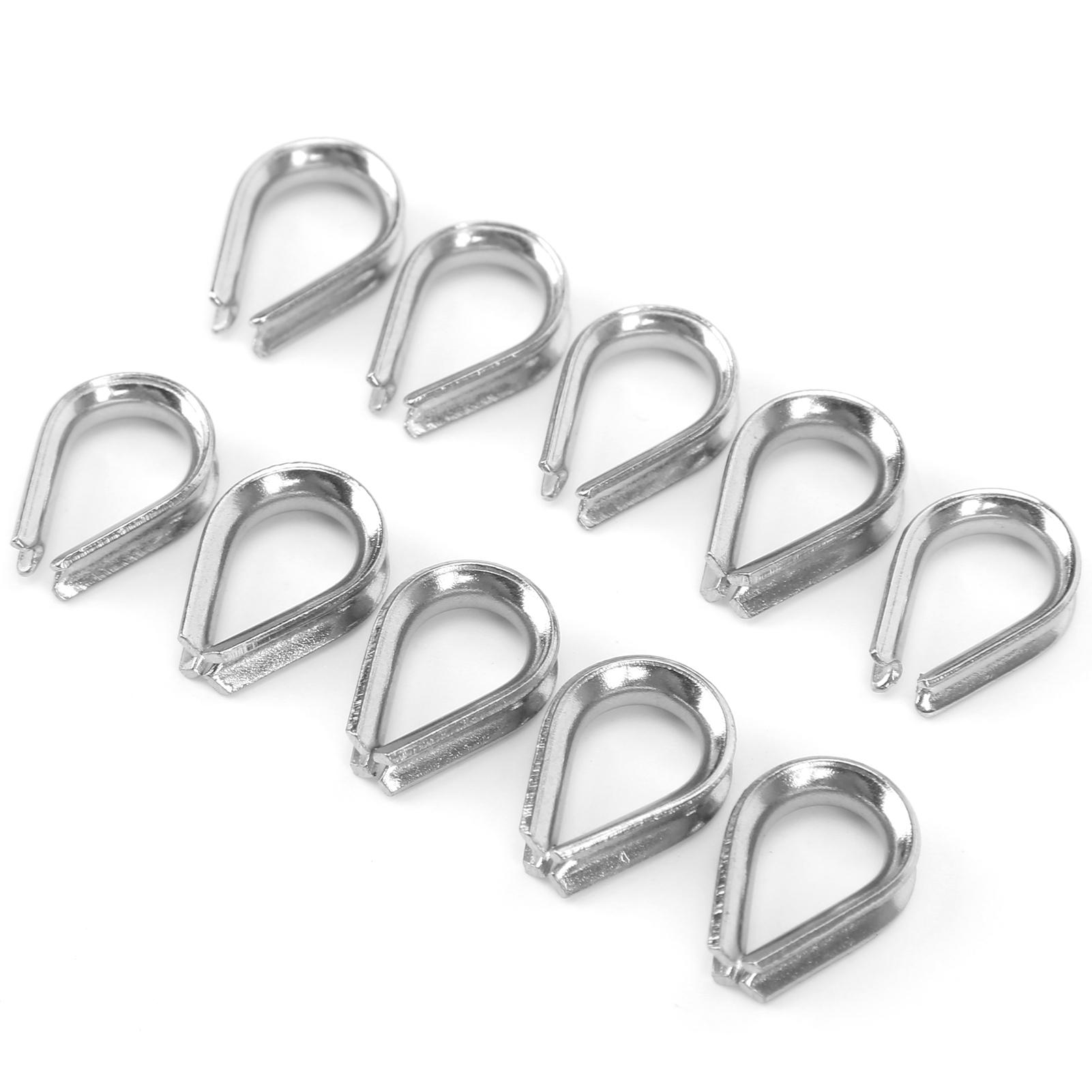 

2 мм Зажими для троса з нержавіючої сталі для човна Металеві захисні кільця для кабелю Наперстки Зажими