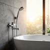 Wandarmatur für Dusche und Badewanne mit Duschset Chrom Atez