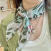 Hair Band Small Square Scarf Sunscreen Printed Silk Scarf Fashion Flower Print Scarves  Ladies