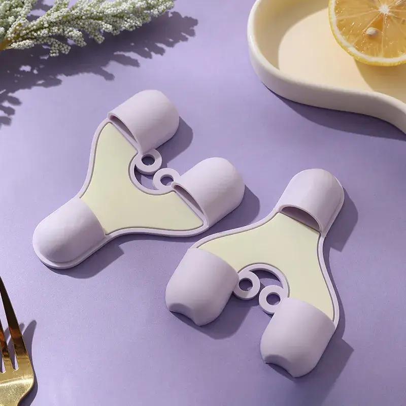 

2/1PCS Creative Household Silicone Clip Kitchen Tool Anti-scalding Clip Plate Taker Bowl Clip Multi-function Plate Lifting Clip Anti-slip Clip 1PCS фиолетовый