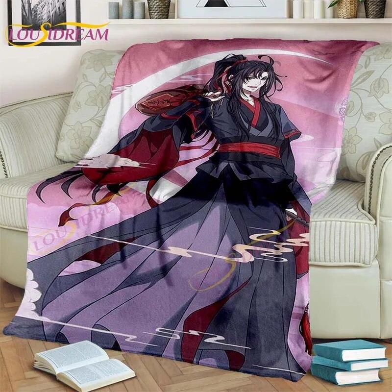 Official Grandmaster of Demonic Blanket Cartoon Blankets Wei Wu Xian Blankets Bed Sofa Soft Blanket Novel Lover Fan Gifts