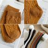 Comfortable Casual Thermal Vintage Winter Warm Long Socks Woman Solid Socks Cashmere Wool