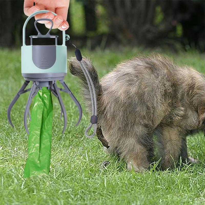 Dog Poop Picker with Bag Portable Poop Picker Outdoor Puppy Scooper No-Touch Pickup No Smell Small Medium and Large Dogs Waste