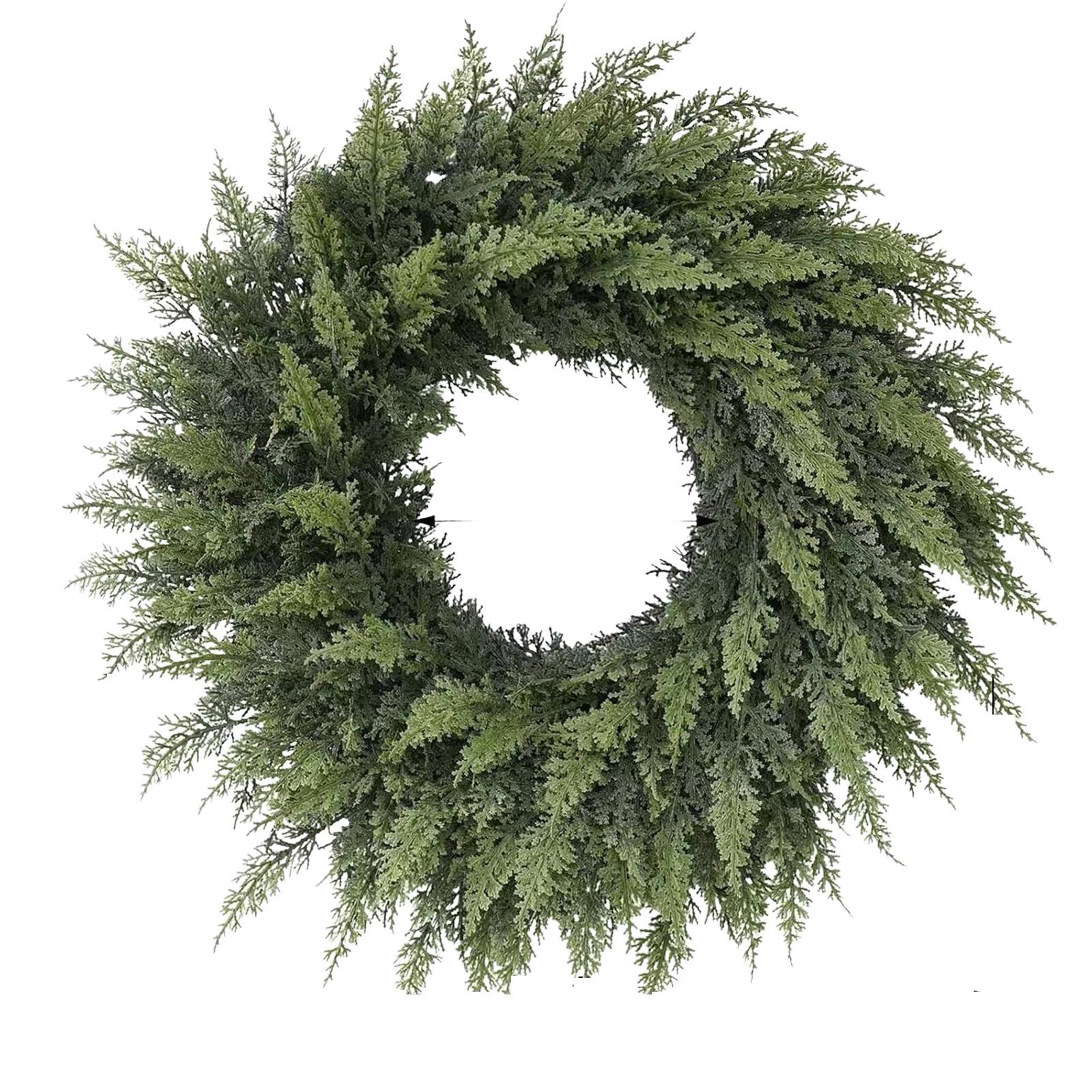 

Christmas Kitchen Cabinet Wreaths With Plaid Bow Ribbon Hanging Cabinet Doors Wreaths Decorative For Kitchen Window Outdoor Indoor Holiday Decor One Size