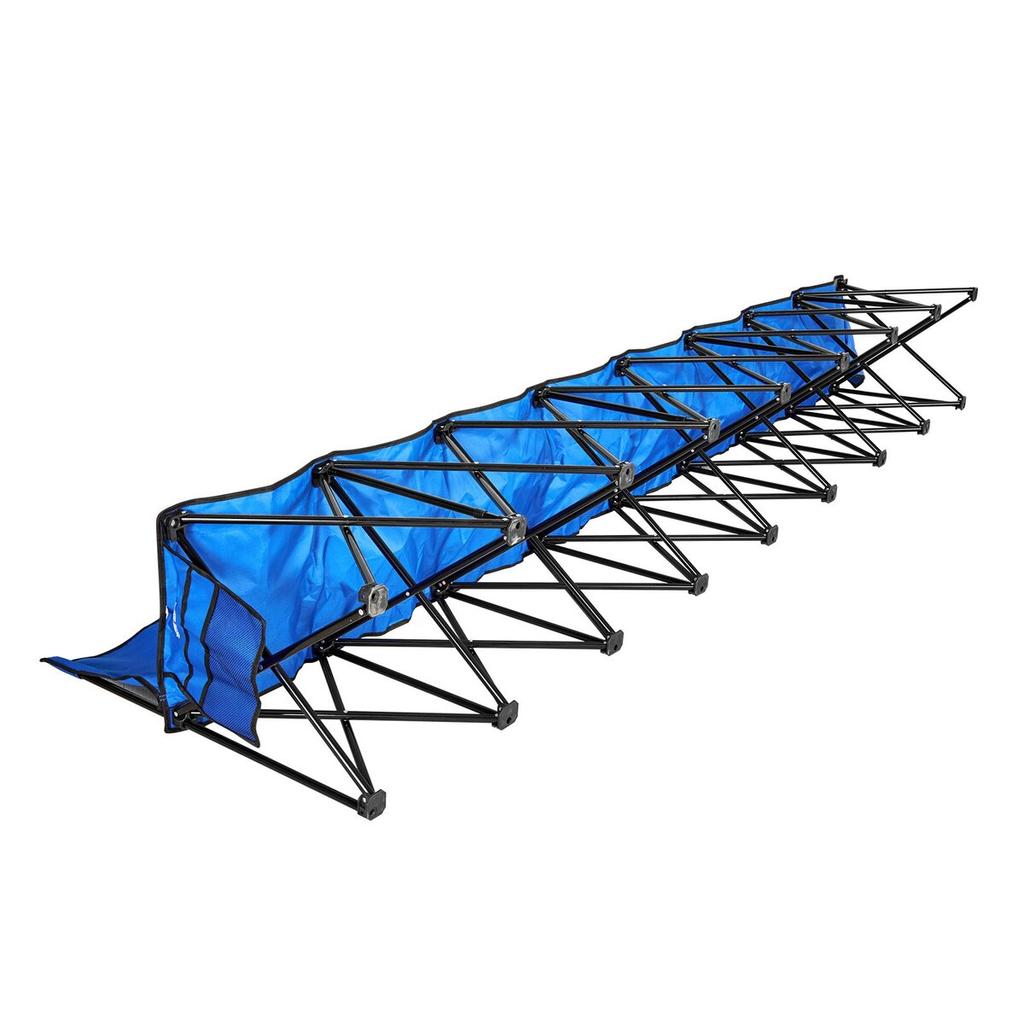 Portable Folding Bench, 8 Seat Foldable Soccer Bench with Side Pockets and Carrying Bag, Lightweight Sideline Seating with Back Rest for Football,
