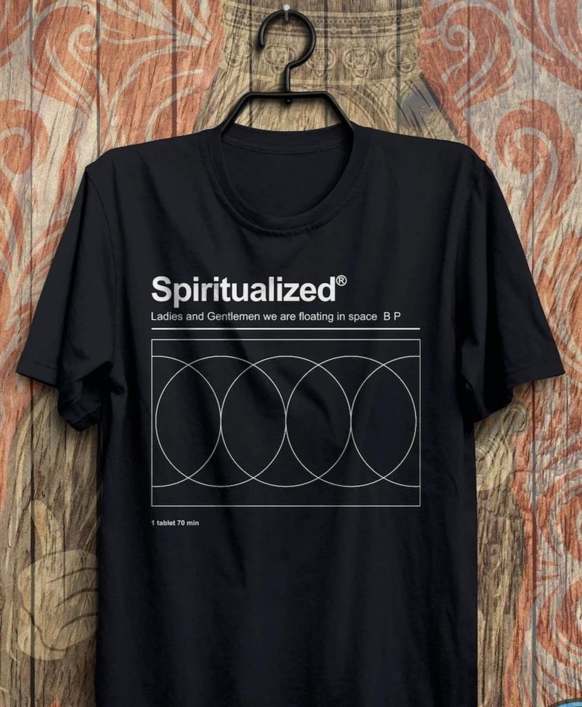 Vintage Spiritualized Damer og Herrer T-shirt Tour T-shirt Rock Unisex T
