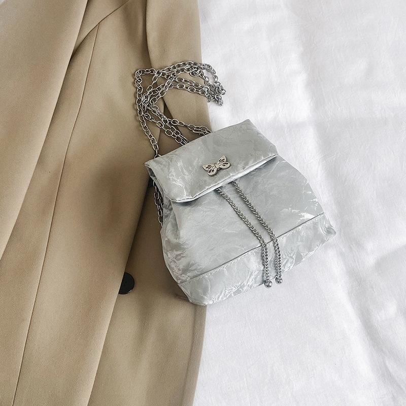 

Корейська версія нішевого рюкзака, тенденція нового літа, проста модна сумка, жіноча сумка, рюкзак, модний жіночий рюкзак для приміських поїздок срібний