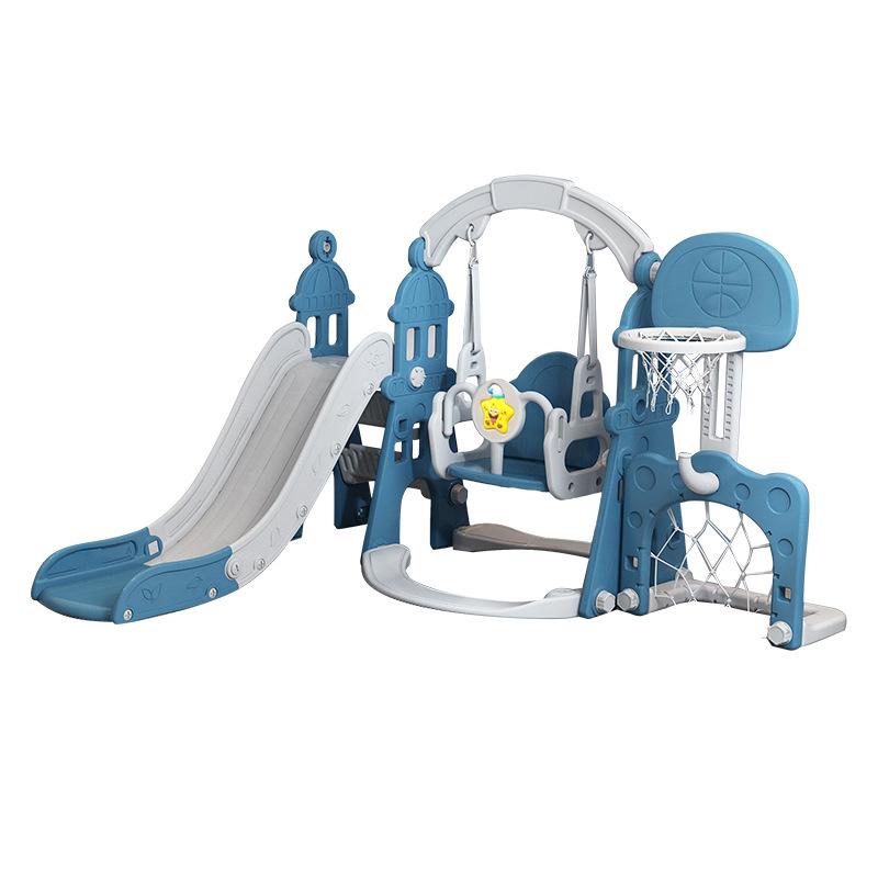 4-in-1 Indoor/Outdoor Kids Playset: Slide, Swing & More
