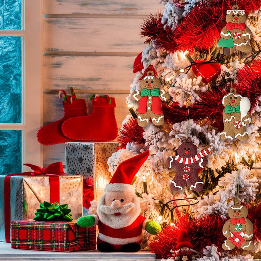 Pvc Weichplastik Weihnachtsanhänger Lebkuchenmann Hängedekoration Weihnachtsdekoration Geschenk DIY Schneeanordnung