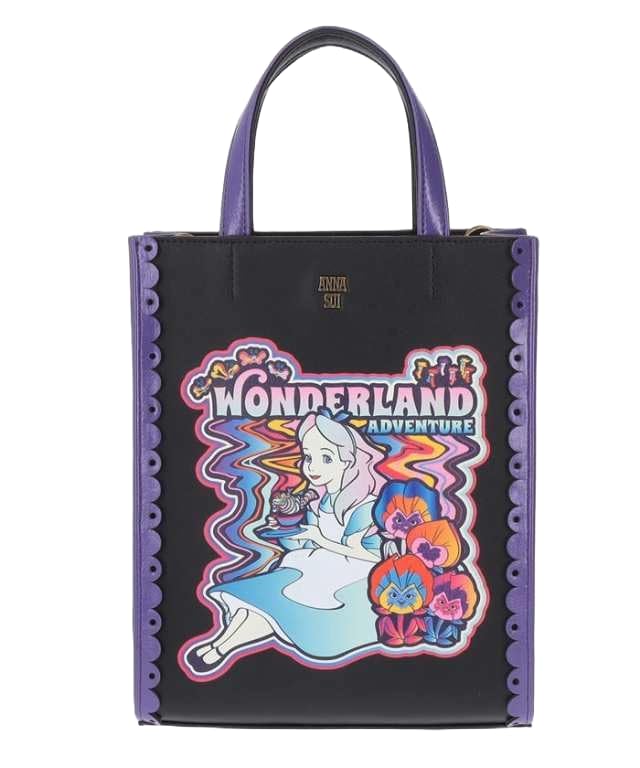 

ANNA SUI Special Collection Alice Mini Tote Bag with Shoulder Strap, Purple