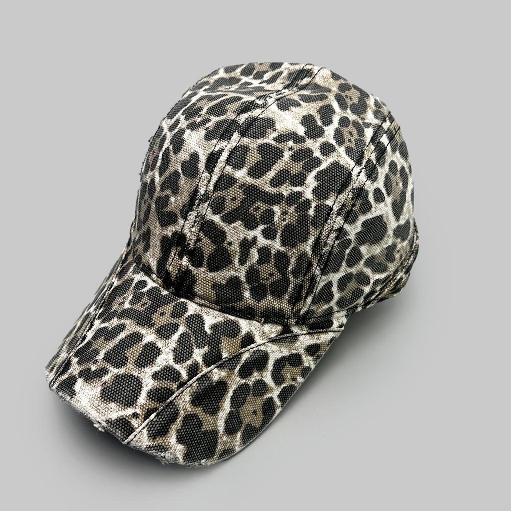 American Retro Leopard Print Camouflage Baseball Hats New Men Women Sunshade Personal Versatile Distress Fashion ins Peaked Caps
