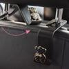 Car Seat Back Hooks Diamond Camellia Flowers Decor Cute Cartoon Bears Car Interior Storage Hook Handbag Hanging Holder