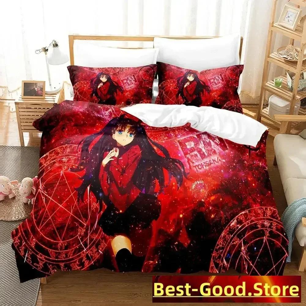 3D Print Anime FateStay Night Unlimited Blade Works Bed Set Duvet Cover Pillowcase Bedding Set Bed Linen Sheet Quilt Cover Full