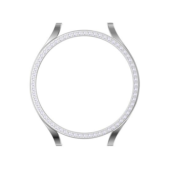Custodia per orologio con strass, galvanica antiurto, per orologio, paraurti, protezione per lo schermo, per Samsung Galaxy Watch 4