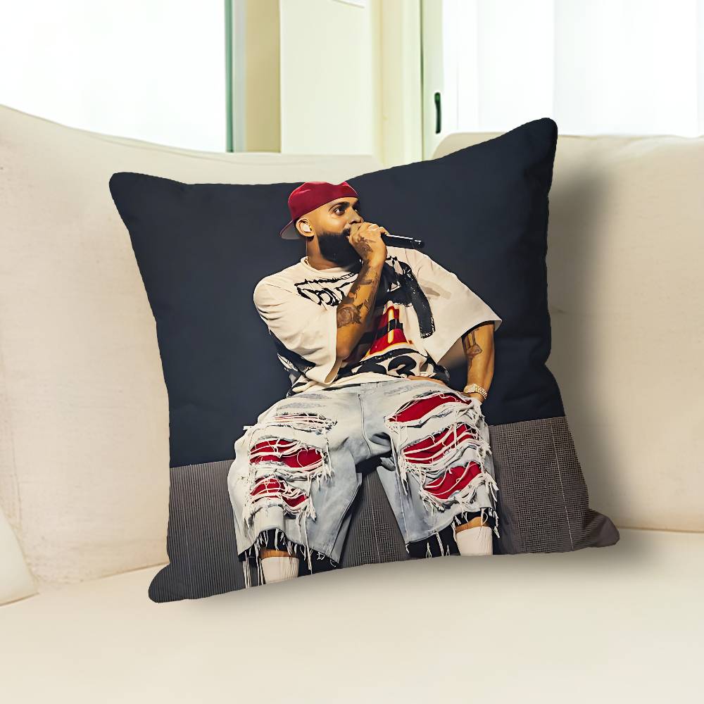 E-Eladio C-Carrion Sauce Boyz Pillow Cases for Bedroom Living Room Sofa Home Decor Polyester Cushion Cover with Zipper