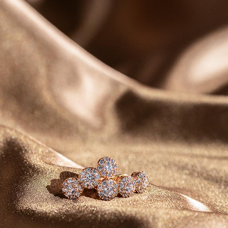 Luxus-Ohrringe mit Kinel-Zirkon-Pavé für Damen