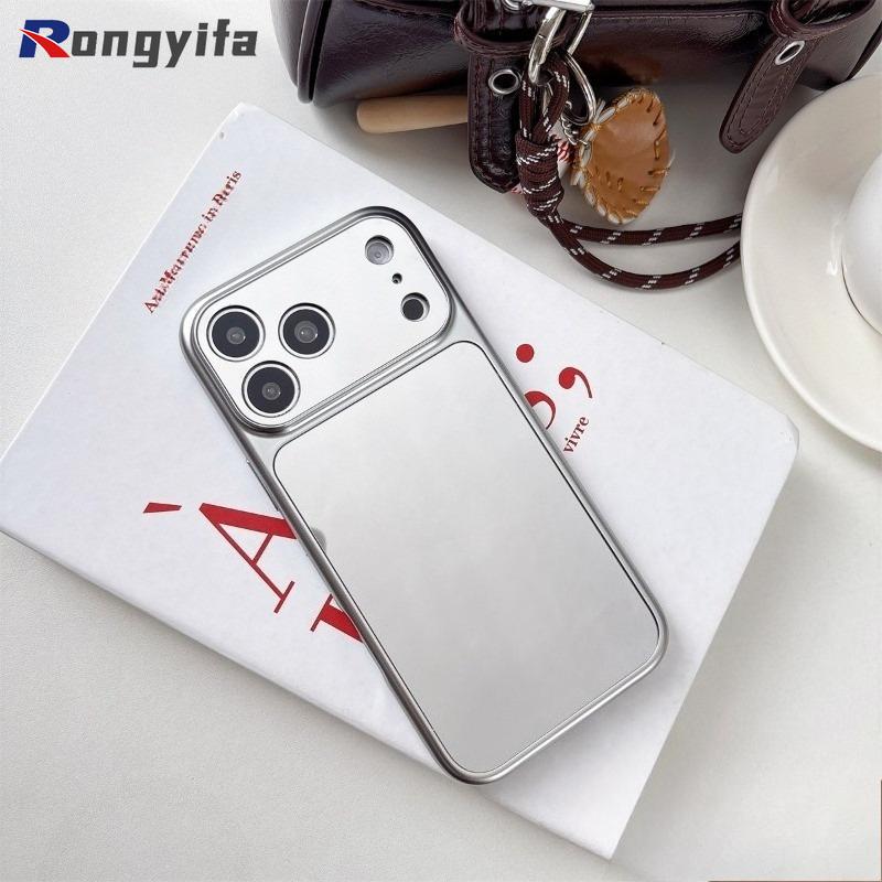 Ins Style Silver Mirror Phone Case For Samsung Galaxy A56 A55 A54 A53 A52 A52S A36 A35 A34 A33 A32 A17 A16 A15 F15 Cover
