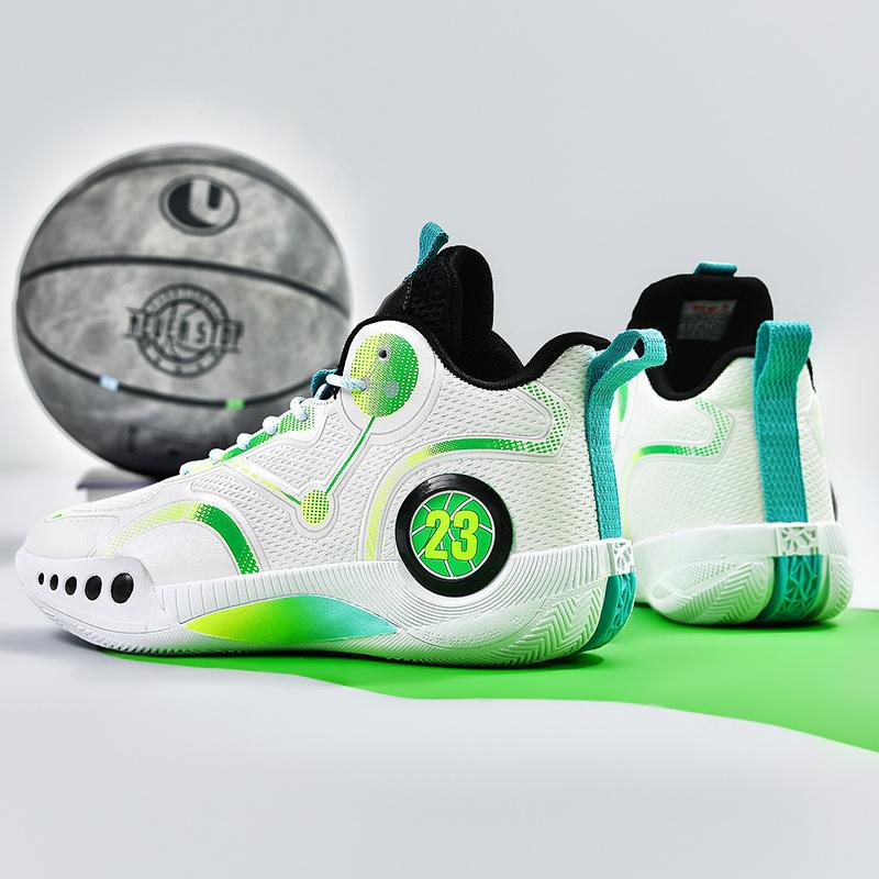 Autumn men's and women's same basketball shoes cement floor actual friction sound lightweight breathable student sports shoes