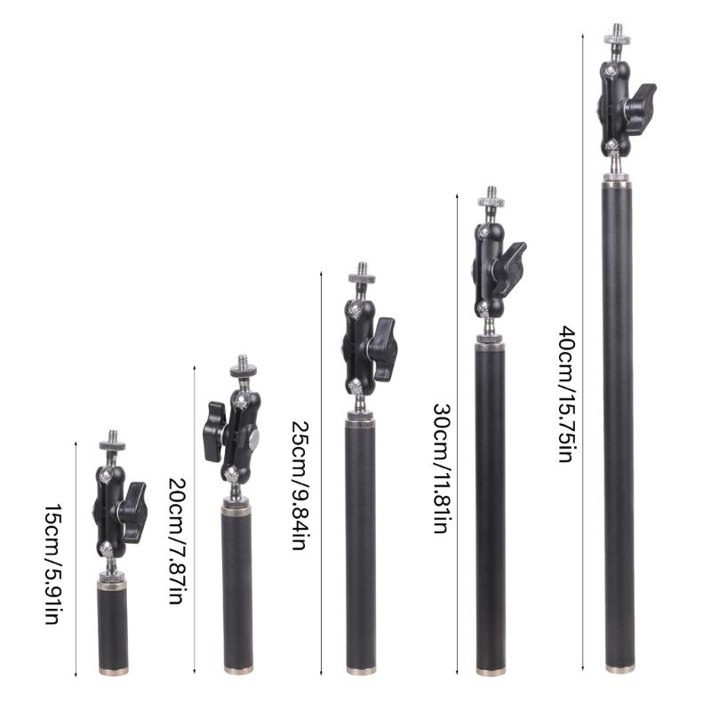 Metal 1/4" Female Thread Extension Holder 360 degree for Action Camera Phone & Microphone Tripod Rod for Live Streaming