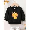 Kids Sweatshirt Cute Cartoon Lion Print Design, Durable And Wrinkle-Resistant Comfortable Sweatshirt