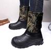 Men's Cotton Shoes Winter High Top Fishing Boots with Plush Thick Climbing Cotton Boots Waterproof Anti Slip Boots Cotton Shoes