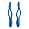 Satisfyer Elastic Game Dark Blue Flexible Vibrator Foldable Couple Vibrator Pinching Electric Ring Versatile G Spot Clitoris Simultaneous Stimulation
