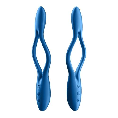 Satisfyer Elastic Game Dark Blue Flexible Vibrator Foldable Couple Vibrator Pinching Electric Ring Versatile G Spot Clitoris Simultaneous Stimulation