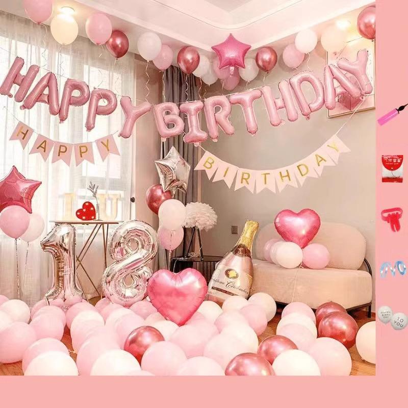Narozeninová balónková dekorace Sada balónků s písmeny Banner Happy Birthday Party Potřeby