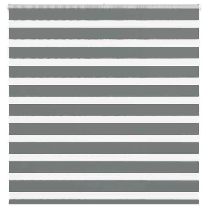 VidaXL Store zèbre gris foncé largeur du tissu 135,9 cm polyester, store à enrouleur zébré, store zébré pour fenêtre, store 4014139