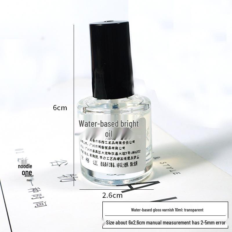 Glossy Water-Based Peelable Varnish & Cream Glue for Polymer Clay - Dustproof, Colorless Finish