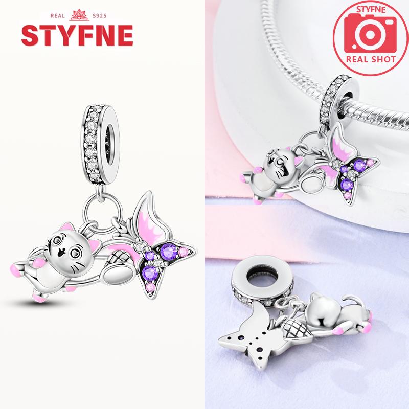 New Silver 925 Blue Dragonfly Butterfly Charms Beads Fit Original Bracelet for Women DIY Fine Jewelry Accessories Beads Gifts