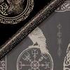 Norse Tapestry, Viking Tapestry Wall Hanging Raven Ancient Rune Dragon Totem Norse Mythology Tapestries, Black White Mystical Ge