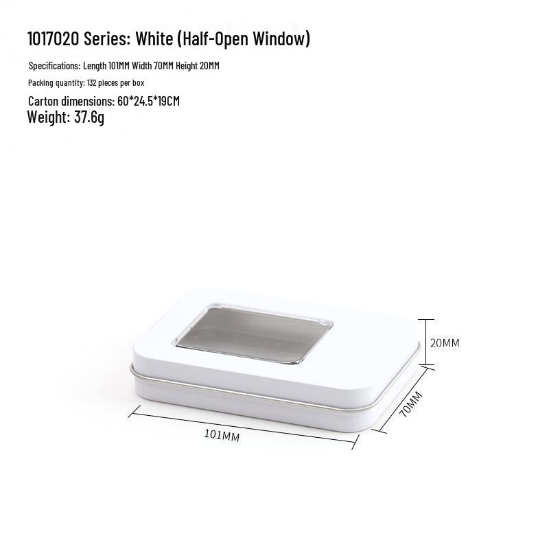 Ready Stock Tin Wearable Nail Storage Box with Window - Manicure Packaging E18