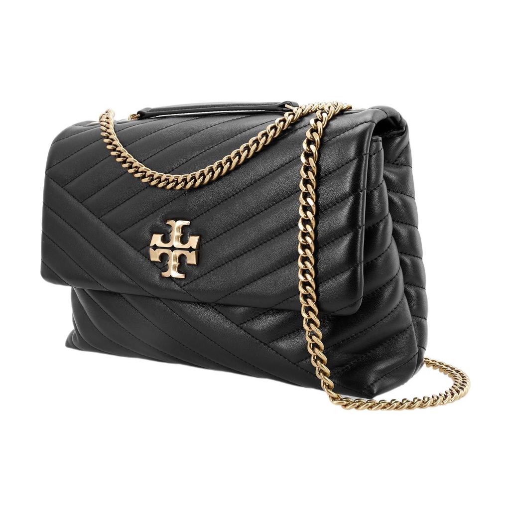 Tory Burch Kira Acolchada Cuero Cadena Correa de Hombro Bolso Cruzado de Cuero Grande Bolsos para Mujer Negro 90446-001