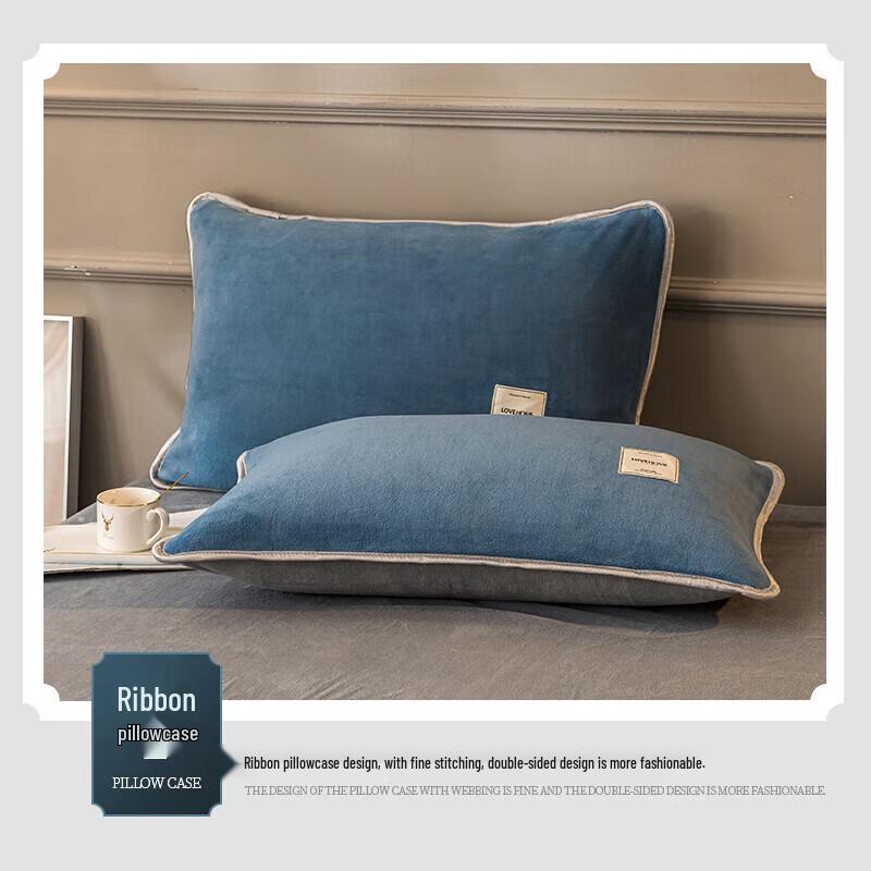 Hengyuanxiang Thickened Flannel Coral Fleece Bedding Set