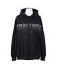Black Stud Logo Detail Lampo Zip Hoodie