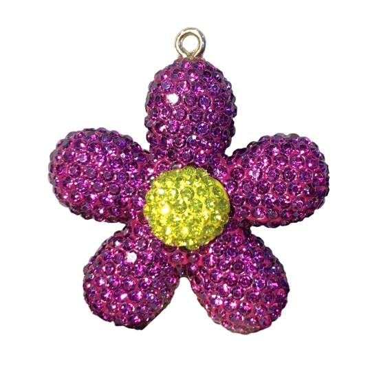 

Keychain Pendant Small Flowers Shiny Rhinestone Sunflower Charm Key Chain Decorative Backpack Bag Accessories