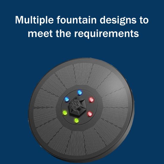 Floating Solar Fountain Bird Bath Solar Water Fountain with Multiple Nozzles Solar Powered Fountain for Garden Yard Pond Pool Outdoor