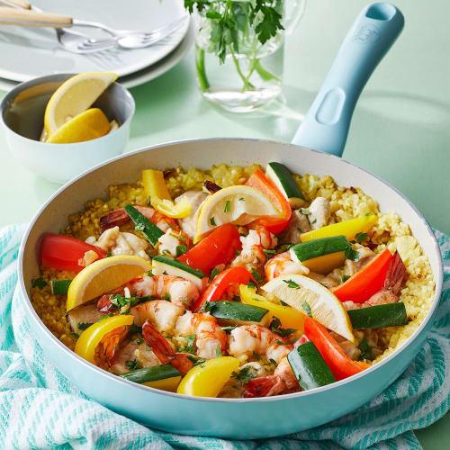 Greenpan Green Chef Frying Pan, 20cm, Induction Compatible, Ceramic Coating, Non-Stick Interior and Exterior, Easy to Clean, Toxic-Free, Earthy Color,