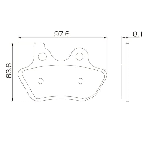 Daytona Motorcycle Brake Pad H-D Pad (Sintered Metal Pad) Dyna Super Glide (00-07) FXD/FXDI/FXD35 Sportster 1200 (00-03) XLH1200 Softail Standard (06-
