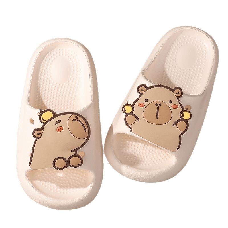 Cute Red Panda Dopamine Cool Slippers Home Outdoor EVA Soft Bottom Non-slip Floor Mop Parent-child Model 2025
